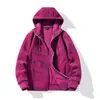 Chamarra de polar con capucha para exteriores para mujer, otoño e invierno, forrada de polar, cálida, casual, sudadera simple, cárdigan, top para hombre