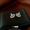 Brincos Saturno de Prata Coreana com Zircônia e Pérola, Brincos de Tarraxa Doces Simples Versáteis, Brincos de Nicho de Luxo Leve para Mulheres
