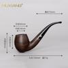 Tuberías de Madera de Ébano Negro Más Vendidas Transfronterizas, Tuberías de Madera Maciza, Venta al por Mayor de Fabricantes, Tuberías de Madera de Ébano Hechas a Mano con Veta de Madera