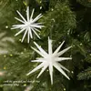 Nuevo Colgante Navideño Creativo Estrella Explosiva de Acrílico con Purpurina Adorno de Decoración de Árbol de Navidad Suministros Navideños