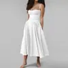 Vestido strapless de estilo europeo y americano más vendido del verano de Amazon, con cintura entallada, diseño moderno y sexy, perfecto para vacaciones en la playa
