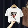 Camiseta de Manga Curta para Meninos 2026 Verão Nova Roupa Infantil Algodão Puro Fina Meia-Manga Top Camisa Básica Tendência
