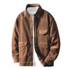 2025 Nuevo Otoño Japonés Retro Ropa de Trabajo para Hombre Versátil Diseño Patchwork Holgado Casual Chaqueta Americana Abrigo