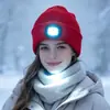 Iluminação LED venda imperdível chapéu de tricô para exterior chapéu luminoso para passeios noturnos pesca chapéu de tricô Amazon chapéu quente branco