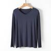 Primavera e Outono Masculino Modal 652 Home Wear V-Neck Manga Comprida Roupa Interior Única Peça Solta Tamanho Grande Camisa Casual Drapeada