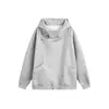 Cárdigan con Doble Cremallera Sudadera con Capucha Chaqueta de Capa de Aire Otoño e Invierno Grueso Ropa para Pareja para Hombres y Mujeres Gris Negro En Stock