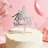 Decoración de Pastel para el Día de la Mujer Estilo Ins Transfronterizo Feliz Día de la Mujer Topper Acrílico para Pastel Inserto para Pastel