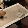 Mantel de Mesa de Cuero de Lujo Retro Estilo Francés, Resistente a Manchas y Fácil de Limpiar, Limpiable con Paño, No Lavable, Mantel de Mesa Comedor Cortable