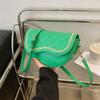 Fio de bordado losangular 2024 cor sólida nova tendência moda estilo western textura simples bolsa transversal de ombro sela para mulheres