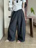 Calça Pantalona Casual Longa de Cintura Alta com Cinto de Design Preguiçoso Cor Verde Limão para Mulheres Primavera 2026