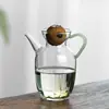 Tetera Imitación Dinastía Song con Filtro Tetera para Té Verde Vidrio Resistente al Calor Tetera Pequeña de Vidrio Mandarina Espesa Tetera de Vidrio Se Puede Calentar a Fuego Directo
