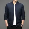 Outono de 2026 Novo Casaco Casual de Negócios com Gola V Masculino Casaco Masculino para Homens de Meia-idade e Idosos