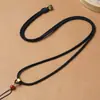 Cordão Delicado para Colar DIY de Ágata Vermelha Trançada com Pingente de Jade da Paz Ajustável e Cordão para Pendurar Pingente de Jade Âmbar