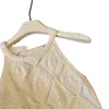 Verão Novo Estilo Europeu e Americano Vazado Moda Nicho Versátil para o Dia a Dia Malha Regata de Gola Alta para Mulheres