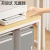 Soporte para torre de computadora, estación de trabajo móvil debajo del escritorio, estante de almacenamiento tipo maleta con ruedas, bandeja de soporte base, organizador de almacenamiento