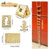 Tienda de campaña de madera para camping de Amazon decoración navideña para el hogar juguete graffiti DIY manualidades hechas a mano regalo de vacaciones