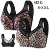 Nueva Moda Estampado de Leopardo Lencería Talla Europea y Americana Correas de Hombro Ajustables Popular Transfronterizo Hebilla Frontal Sujetador Talla Grande Hebilla Frontal