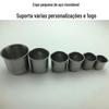 Caneca xícara de pássaro corpo com copinho magnético copo de pássaro de aço inoxidável copo para isca de pesca perfurado redondo com porta-copos