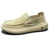 Nuevos zapatos casuales de tela transpirable para hombre para todas las estaciones, slip-on de moda para el día a día y para ir al trabajo, zapatos perezosos para jóvenes