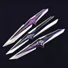 Delta Periférico Estrella Fugaz Cuchillo de Juguete Plegable de Resorte Modelo de Metal Atrezo de Juego Regalo Adorno
