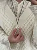 Pony de la Fortuna Color Dorado con Borlas Elegantes, Cadena Larga para Suéter de Pareja Calabaza con Moneda de Cobre, Colgante de Riqueza Inmediata para Hombres y Mujeres