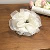 Dulce Lazo de Ballet Titular Ambiente Sensación Organza Arrugas Intestino Grueso Anillo para el Cabello Ventilador Falda Lazo para el Pelo de Bola Flor de Cabeza