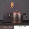 Bule de Argila Roxa Original Totalmente Artesanal para Uso Doméstico, Bule Único, Bule de Argila Roxa Artesanal, Bule para Conjunto de Chá, Bule com Nó de Bambu, Tamanho Grande