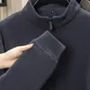 2026 Plus Veludo Engrossado Ollie Veludo Composto Grânulo Plus Veludo 680g Cardigan com Zíper Roupa Externa Bainha Canelada Masculino