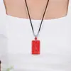 Colgante de collar de arena roja de cinabrio natural crudo de alto contenido al por mayor, Colgante de cadena para suéter de Wu Tai Shen Guan Gong