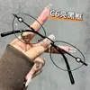 Óculos de Aro Metálico Pequeno Estilo Cat-Eye Novo para Mulheres, Óculos Sem Grau para Homens, Óculos Atacado de Fábrica, Luz Azul Anti-Reflexo, Tendência Estilo Coreano Retrô