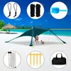Toldo de Praia Lycra Transfronteiriço Proteção Solar Externa e Frescor Lycra Elástico em Quatro Lados Tenda Toldo para Acampamento à Beira-Mar