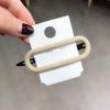 Horquilla ovalada geométrica estilo Hyun Ya de Corea del Sur, popular en Internet, con clip superior de color caramelo simple, horquilla con clip, accesorio para la cabeza, clip lateral femenino.