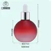 Nova garrafa redonda 30ml50ml frasco conta-gotas para óleo essencial frasco para solução estoque frasco para essência vidro cosmético sub-engarrafamento
