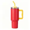 En Stock Vaso de Hielo Degradado de 40 oz Acero Inoxidable 304 Aislado al Vacío Vaso con Popote para Coche