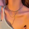 Collar con Pin de Chica Picante de Verano Estilo Minimalista Ins Cadena para Clavícula de Gama Alta Nuevo 2022 Diseño de Nicho para Mujer