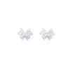Pendientes de Aro Exquisitos Súper Brillantes con Lazo de Circonita para Mujer, Diseño Dulce, Lujo Ligero, Versátiles Elegantes, Pendientes y Aretes Simples