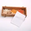 9x 12 cm en stock bolsa de lino imitación suministro de fábrica caja de joyería cordón de lino logotipo personalizado protección ambiental