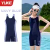 Traje de baño para niñas, de una pieza con protección solar, nuevo modelo de verano 2026, traje de baño profesional para entrenamiento para niñas y niños mayores