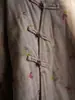 Estilo Novo de Inverno Algodão de Fibra Longa de Xinjiang Estilo Nacional Retrô Sarja de Algodão Gola Redonda Botão Manual Abertura Total Quente Jaqueta de Algodão 455