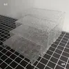 Adornos de Mesa de Postre de Ondas de Agua Soporte de Exhibición de Acrílico Soporte para Snacks de la Hora del Té Soporte para Cupcakes Comida Fría Descanso para el Té