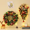 Adornos navideños, corona navideña, adornos colgantes para puerta, colgante de ratán, diseño de escena de hotel y centro comercial, árbol de Navidad