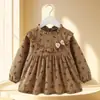 Delantal infantil, babero de manga larga para comer, bata impermeable y resistente a las manchas para bebés niñas, vestido tipo bata de pana para bebé, ropa protectora