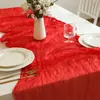 Camino de mesa plisado de gasa de Bali transfronterizo, Mantel de gasa de burbujas francés retorcido, Decoración para bodas, fiestas de cumpleaños
