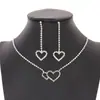 Juego de Collar y Aretes de Diamante Brillante y Perla para Boda de Novia, Elegante y Lujoso Juego de Dos Piezas de Joyería para Fiesta de Noche