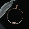 Pulseira de zircônia cravejada com micro-incrustações de luxo leve, pulseira feminina geométrica redonda de flor, joia ajustável, múltipla no Atacado