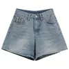 Shorts Jeans Vintage de Verão 2024 Feminino Cintura Alta Soltos Emagrecedores Hot Pants Calças Pequenas em A Calças Retas