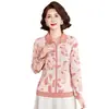 Suéter de punto otoñal de la abuela con cuello camisero, top elegante de manga larga, camiseta básica para mujeres de mediana edad y mayores, top camiseta para mamá