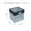 Cesta de Almacenamiento de Lino Visual Mochila para el Hogar Armario Almacenamiento Caja de Almacenamiento Plegable Caja de Organización de Almacenamiento