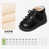 [Mesmo Estilo dos Shoppings] Sapatos de Couro Snafy para Meninas, Sapatos de Princesa com Cristais, Novo Modelo de Inverno, Sapatos Macios para Bebês