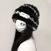 Gorro para Mujer en Otoño e Invierno, Gorro Colorido a Prueba de Viento, Gorro Cálido de Invierno que Hace que la Cara Parezca Más Pequeña, Gorro Grueso de Lana Tejida con Felpa para Proteger las Orejas